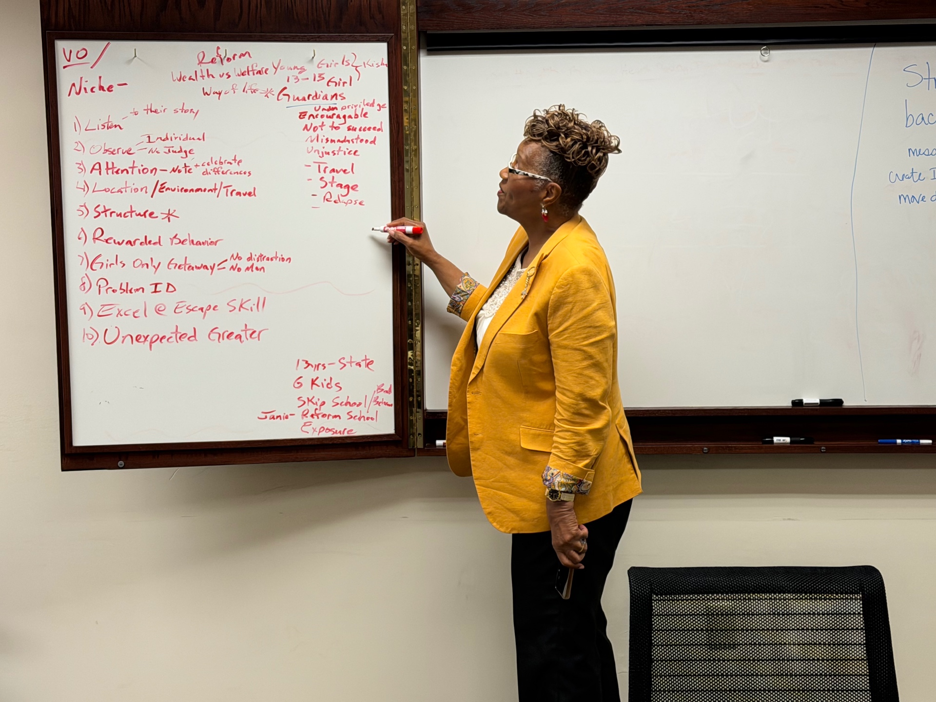 Dr. Vanessa Owens teaching the V.O.I.C.E. framework at a live workshop